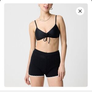 J. Crew Crochet Black Knit Shorts